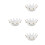 4Pcs White Ceramic Nail Dish Durable Manicure Cup for Nail Art Storage 4
