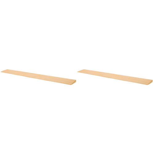 2Pcs Durable Brown Wood Threshold Ramp Pad for Home Entry 2