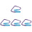 4Pièces Sangles Double Boucle Polyester Pour Levage Charges Lourdes 4