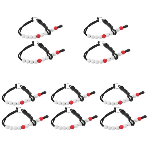 10Pcs Red Golf Counters Clicker Plastic Beaded Chain for Golfing 2