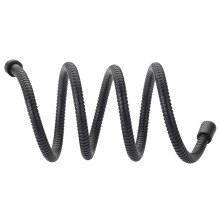 2Pcs Black Stainless Steel Shower Sprayer Hose Double Buckle Design