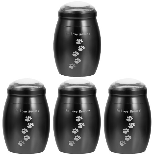 4Pcs Pet Cremation Urn Stainless Steel Ash Casket 1