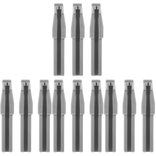 12Pcs Dark Grey Eyebrow Pencil Sharpener Plastic Compact Makeup Tool 2