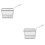 2Pcs Stainless Steel Frying Basket with Handle for Kitchen Use Silver 8