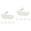 2Sets White Ceramic Rabbit Seasoning Plates and Chopsticks Holders Set 4