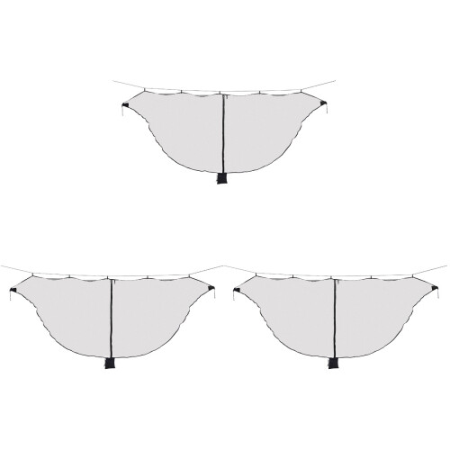 3Pcs Ventilated Black Camping Net for Hammock Lightweight Bug Defense 1