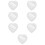7Pcs Decorative White Heart-Shaped Dresser and Desktop Mirror 10