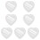 7Pcs Decorative White Heart-Shaped Dresser and Desktop Mirror 6