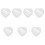 7Pcs Decorative White Heart-Shaped Dresser and Desktop Mirror 3