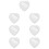 7Pcs Decorative White Heart-Shaped Dresser and Desktop Mirror 11