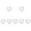 7Pcs Decorative White Heart-Shaped Dresser and Desktop Mirror 4