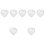 7Pcs Decorative White Heart-Shaped Dresser and Desktop Mirror 5