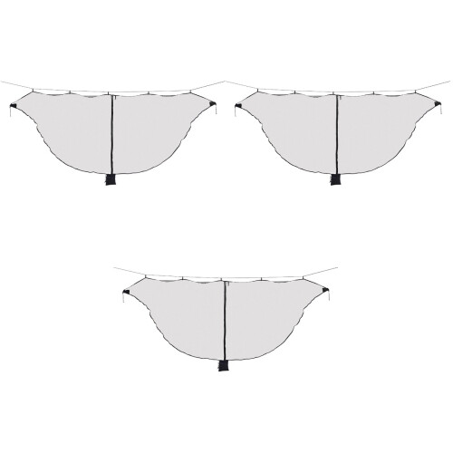3Pcs Ventilated Black Camping Net for Hammock Lightweight Bug Defense 2