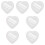 7Pcs Decorative White Heart-Shaped Dresser and Desktop Mirror 7