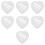 7Pcs Decorative White Heart-Shaped Dresser and Desktop Mirror 8
