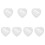 7Pcs Decorative White Heart-Shaped Dresser and Desktop Mirror 2