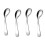 4Pcs Stainless Steel Baby Feeding Spoons Silver Practice Tool for Kids 2