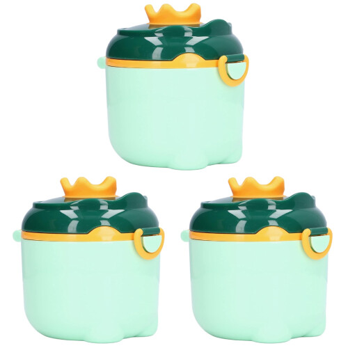 3Pcs Lightweight Baby Formula Storage Jar with Scoop Assorted Colors 1