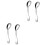 4Pcs Stainless Steel Baby Feeding Spoons Silver Practice Tool for Kids 3