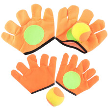 4Pairs Safe Sticky Ball Toss Game Orange Durable Throw Ball Set