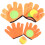 4Pairs Safe Sticky Ball Toss Game Orange Durable Throw Ball Set 1