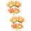 4Pairs Safe Sticky Ball Toss Game Orange Durable Throw Ball Set 7