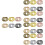 90Pcs Metal O Ring Keyring Hooks Assorted Colors for Bag Making DIY 6