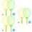 3Sets Kids Badminton Set with Assorted Color Plastic Rackets and Balls 9
