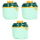 3Pcs Lightweight Baby Formula Storage Jar with Scoop Assorted Colors 3