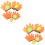 4Pairs Safe Sticky Ball Toss Game Orange Durable Throw Ball Set 6