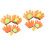 4Pairs Safe Sticky Ball Toss Game Orange Durable Throw Ball Set 4