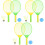 3Sets Kids Badminton Set with Assorted Color Plastic Rackets and Balls 5