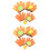 4Pairs Safe Sticky Ball Toss Game Orange Durable Throw Ball Set 5