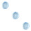 3Pcs Lightweight Blue Plastic Denture Case Convenient Storage 9