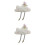 2Pcs Smile Cloud Plush Toy Pillow White Soft Stuffed Sofa Back Cushion 5