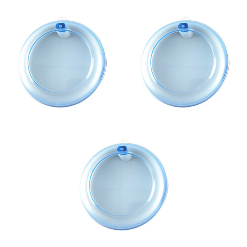 3Pcs Lightweight Blue Plastic Denture Case Convenient Storage 2