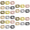 90Pcs Metal O Ring Keyring Hooks Assorted Colors for Bag Making DIY 8