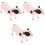 3Pcs Realistic Simulation Pig Models Plastic Animal Figurines 4