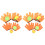 4Pairs Safe Sticky Ball Toss Game Orange Durable Throw Ball Set 2