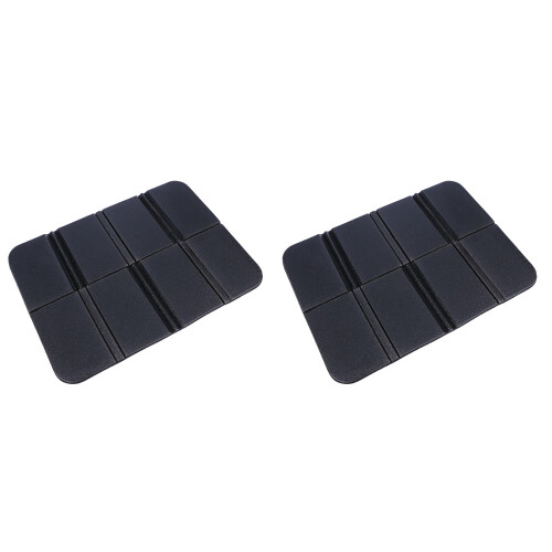 2Pcs Flexible Waterproof Seat Cushions for Camping Black 1