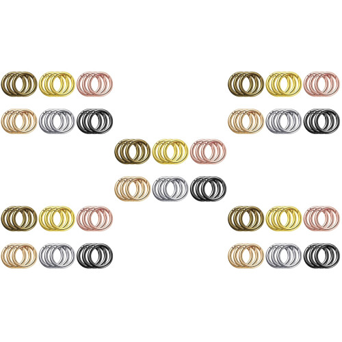 90Pcs Metal O Ring Keyring Hooks Assorted Colors for Bag Making DIY 2