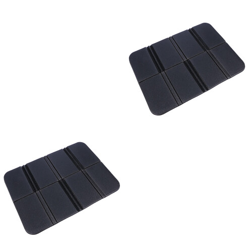 2Pcs Flexible Waterproof Seat Cushions for Camping Black 2