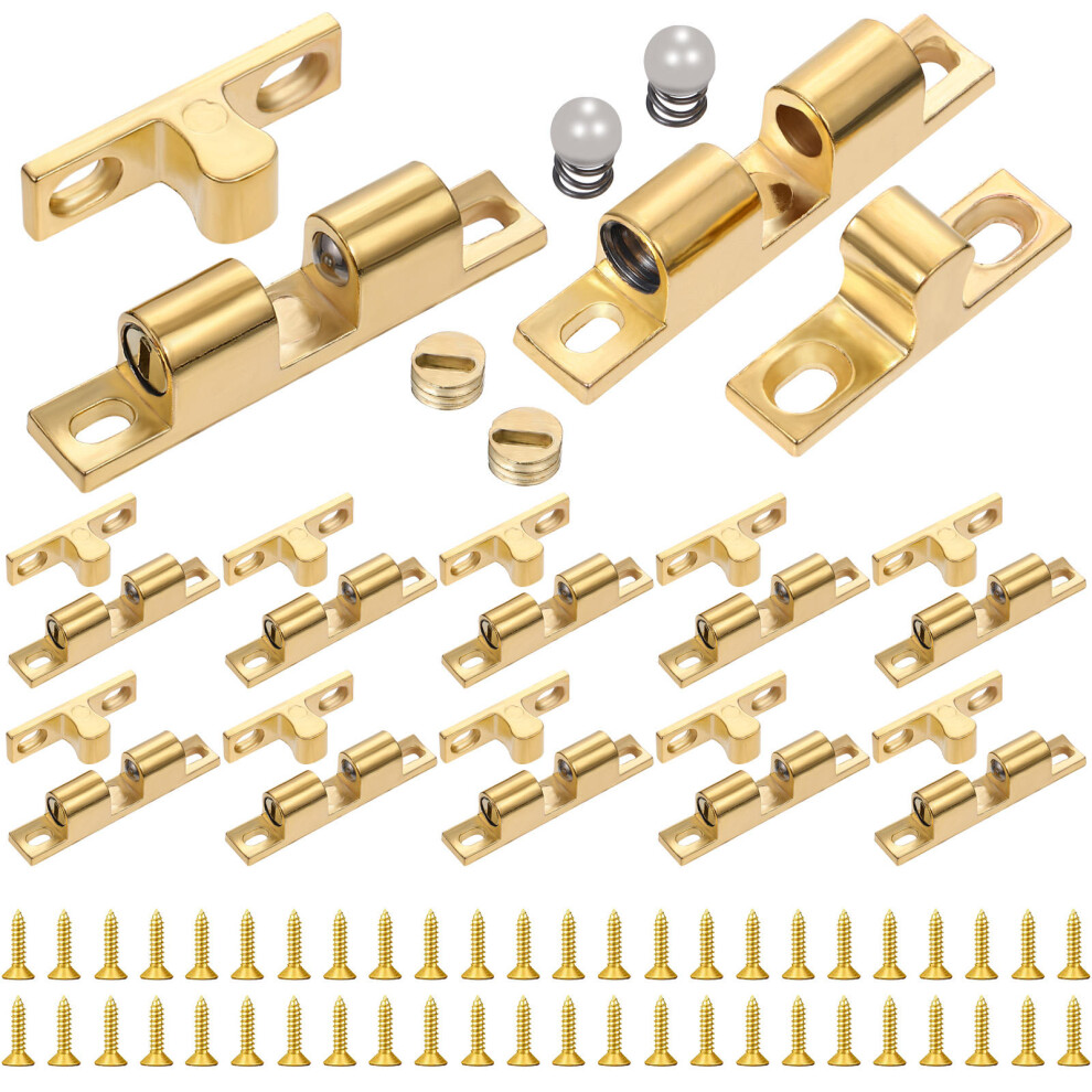 48Pcs Adjustable Ball Catch Door Latches Zinc Alloy Golden Cabinet 3071659889565