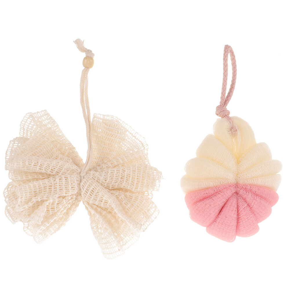 Iplusmile 4Pcs Assorted Bath Loofahs Exfoliating Shower Sponge For Body Washing