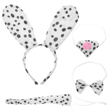 3Sets Puppy Dog Costume Set Animal Ear Headbands Tail Bowtie for Party