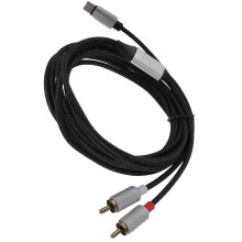 2Pcs USB C to Rca Equipment Converter Cable Lightweight Portable Audio