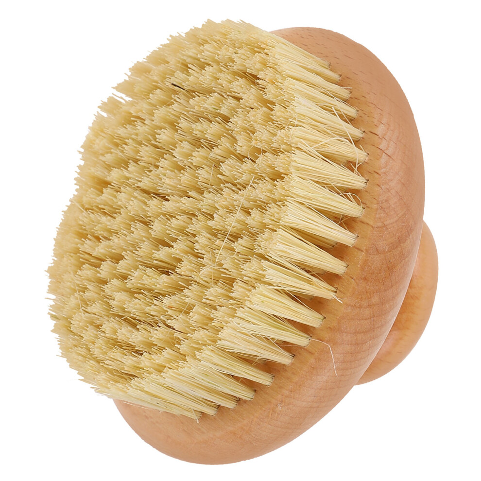 Iplusmile Light/Yellow 4Pcs Exfoliating Body Scrubber Wooden Sisal Bath Brush
