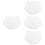 4Pcs White Shirt Extenders for Women Layering Polyester Underskirts 8