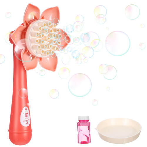 5Pcs Multi-Holes Sunflower Bubble Maker Electric Kids