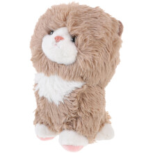 2Pcs Adorable Khaki Cat Plush Toy Soft Stuffed Animal Kids Gift